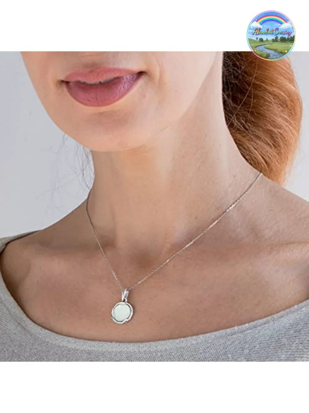 925 Sterling Silver White Opal Pendant Necklace, October Birthstone, 45cm Cable